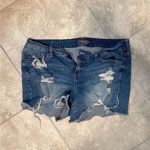 Torrid feel the fit Blue Distressed Jean Shorts